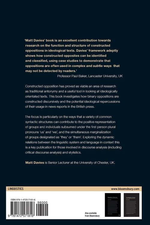 Produktbild: Oppositions and Ideology in News Discourse