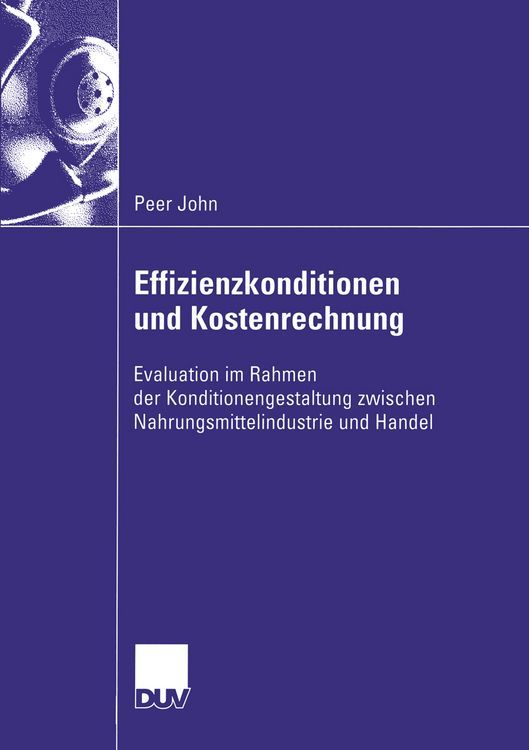 Produktbild: Effizienzkonditionen und Kostenrechnung