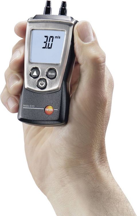 Produktbild: Testo 510 Druck-Messger&auml;t Luftdruck 0 - 100hPa Magnetische R&uuml;ckseite