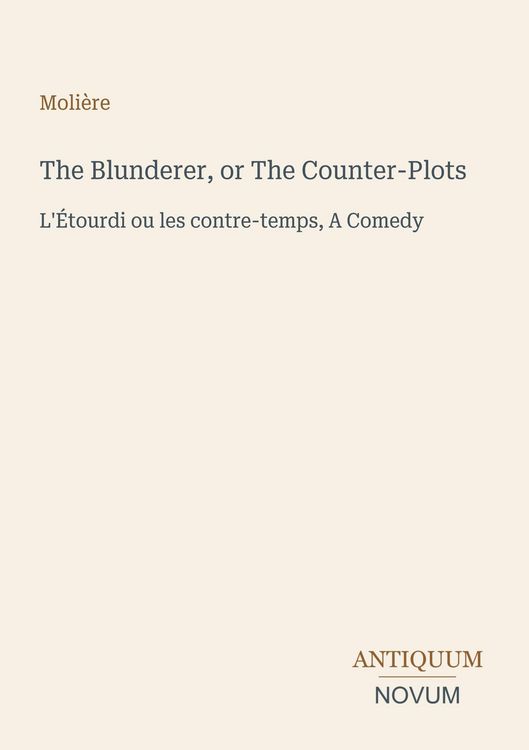 Produktbild: The Blunderer, or The Counter-Plots