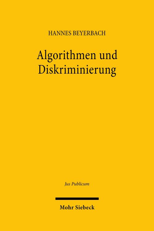 Produktbild: Algorithmen und Diskriminierung