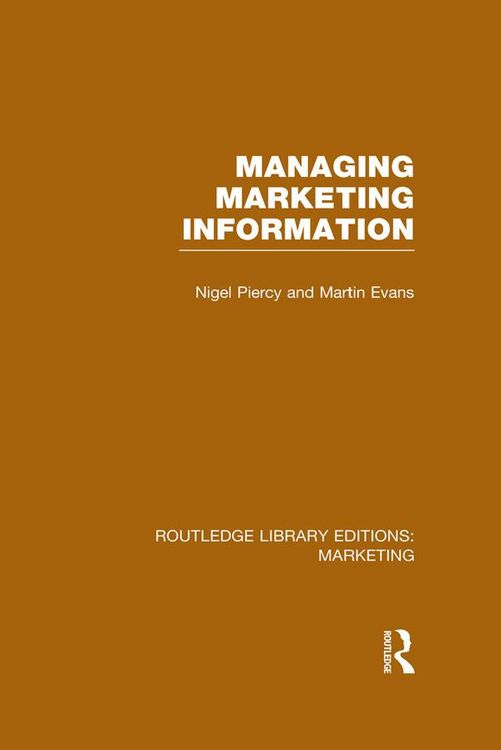 Produktbild: Managing Marketing Information (RLE Marketing)