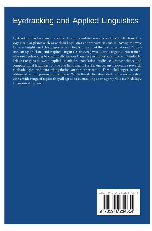 Produktbild: Eyetracking and Applied Linguistics