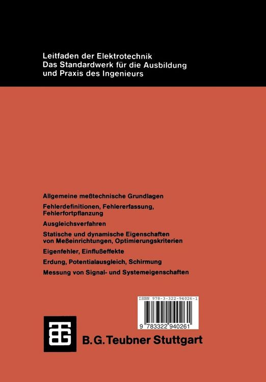 Produktbild: Grundlagen der elektrischen Me&szlig;technik