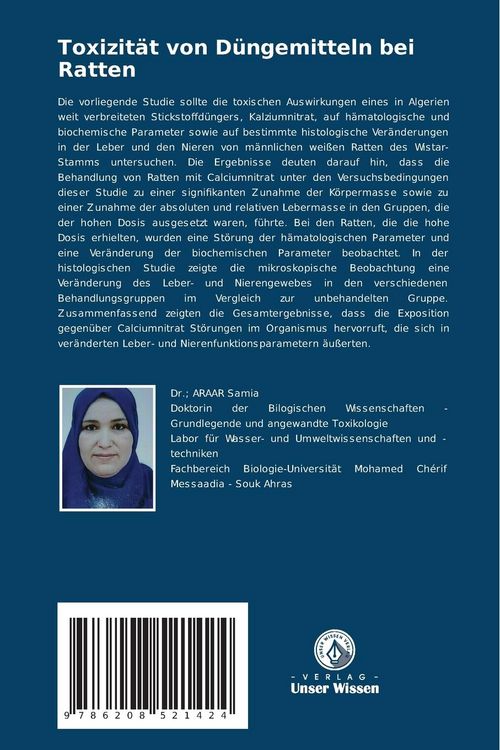 Produktbild: Toxizit&auml;t von D&uuml;ngemitteln bei Ratten