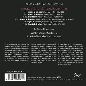 Produktbild: J. S. Bach: Sonatas for Violin and Continuo