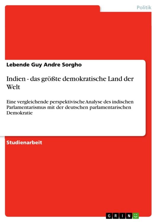 Produktbild: Indien - das gr&ouml;&szlig;te demokratische Land der Welt
