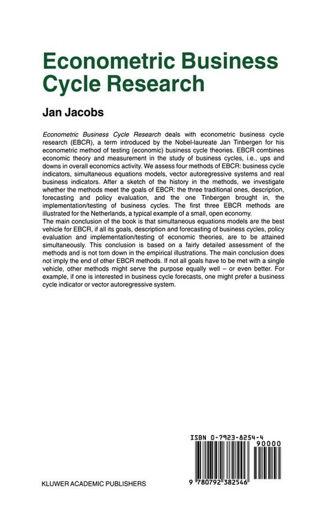 Produktbild: Econometric Business Cycle Research