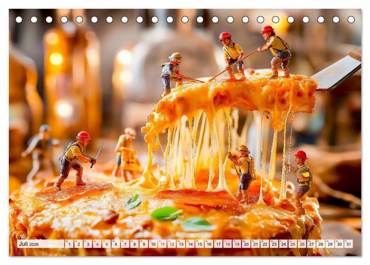 Produktbild: BBQ in Miniatur - Kleine Helden am Braten und Grillen (Tischkalender 2026 DIN A5 quer), CALVENDO Monatskalender