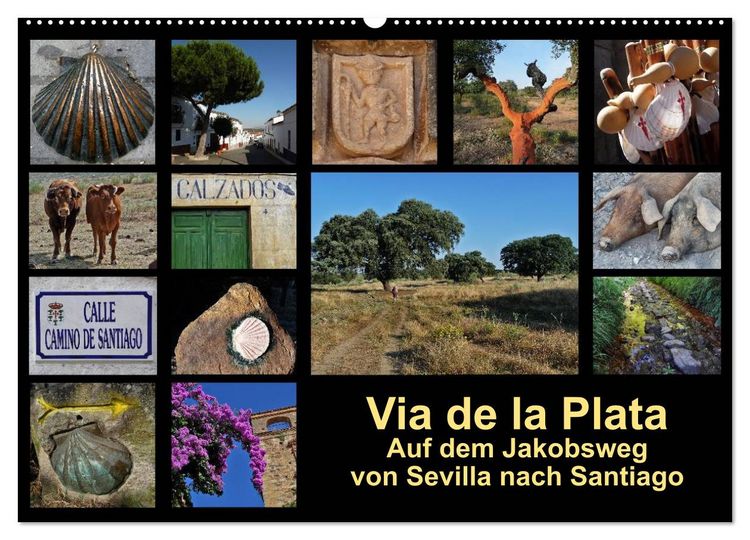 Produktbild: Via de la Plata - auf dem Jakobsweg von Sevilla nach Santiago (Wandkalender 2026 DIN A2 quer), CALVENDO Monatskalender