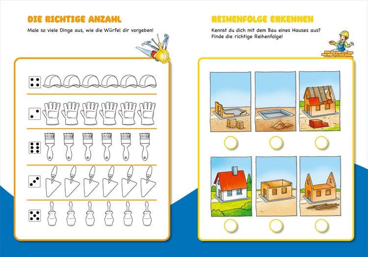 Produktbild: Malen und R&auml;tseln f&uuml;r Kindergartenkinder. Baustelle