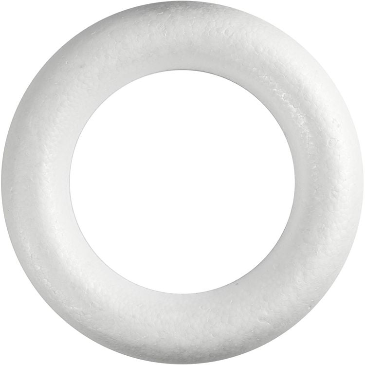 Produktbild: Creativ Company Styroporring, flach, Gr&ouml;&szlig;e 35 cm, Dicke 46 mm, Wei&szlig;, 1 Stk