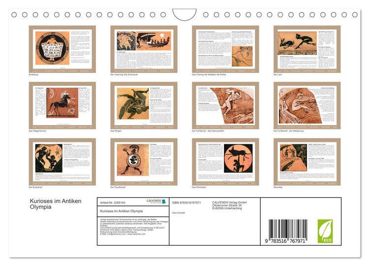 Produktbild: Kurioses im Antiken Olympia (Wandkalender 2027 DIN A4 quer), CALVENDO Monatskalender