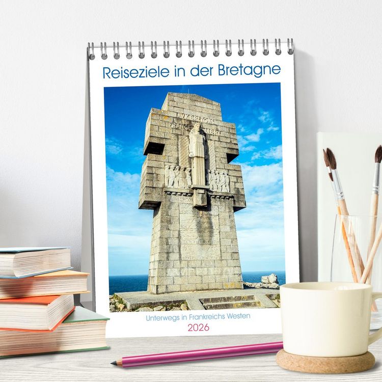 Produktbild: Reiseziele in der Bretagne (Tischkalender 2026 DIN A5 hoch), CALVENDO Monatskalender