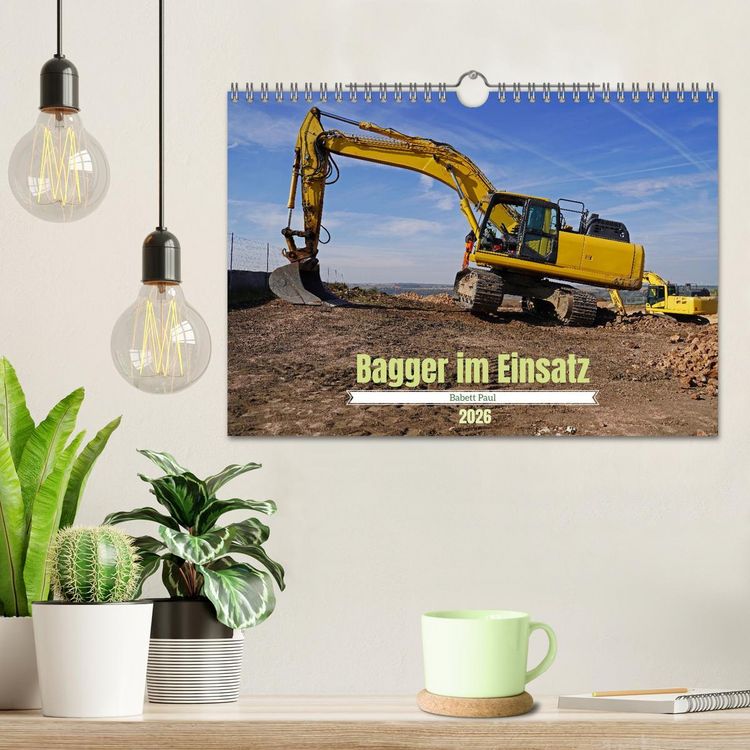 Produktbild: Bagger im Einsatz (Wandkalender 2026 DIN A4 quer), CALVENDO Monatskalender