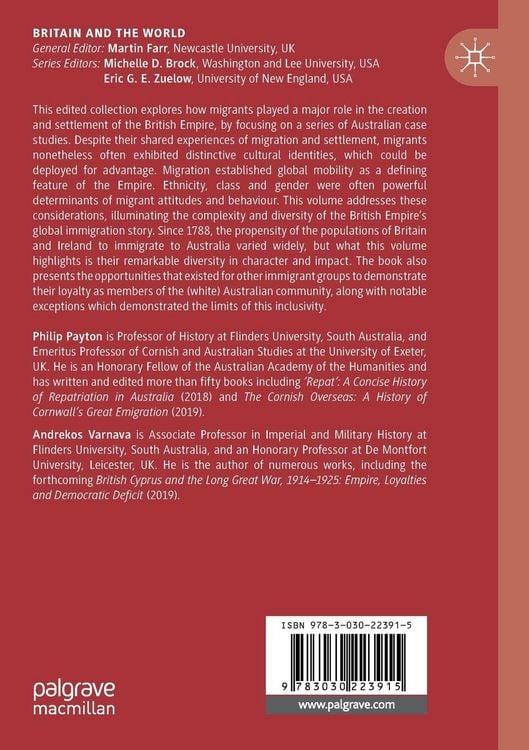 Produktbild: Australia, Migration and Empire