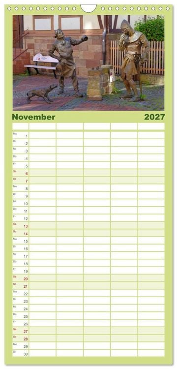 Produktbild: Familienplaner 2027 - Hofgeismar - Dornr&ouml;schenstadt und Fachwerkh&auml;user mit 5 Spalten (Wandkalender, 21 x 45 cm) CALVENDO