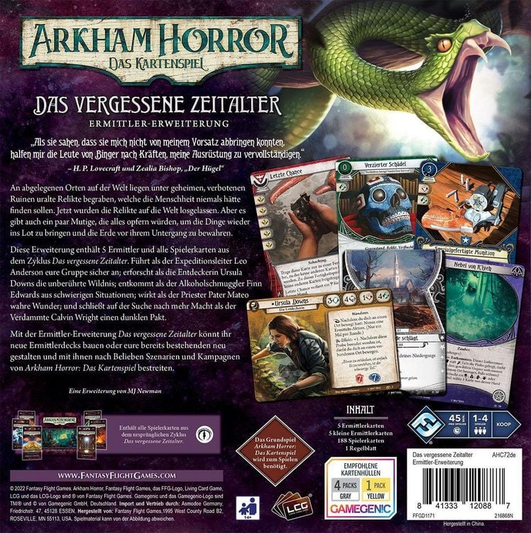 Produktbild: French, N: Arkham Horror: Kartenspiel - Vergessene Zeitalter