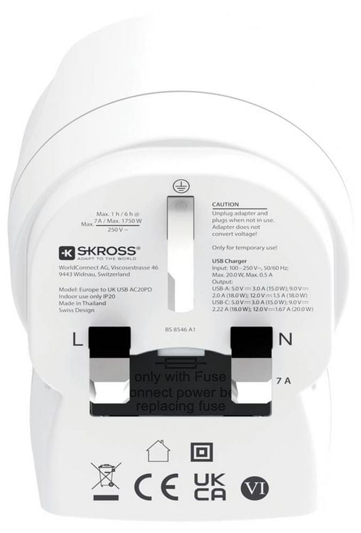 Produktbild: Skross 1.500283-E Reiseadapter