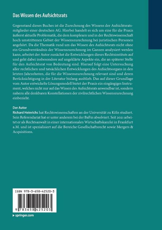 Produktbild: Das Wissen des Aufsichtsrats
