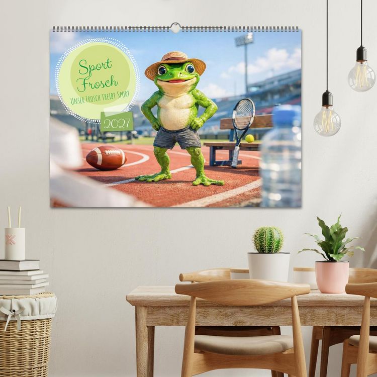 Produktbild: Sportfrosch (Wandkalender 2027 DIN A2 quer), CALVENDO Monatskalender