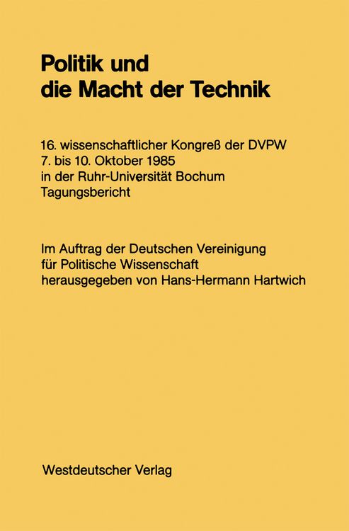 Produktbild: Politik und die Macht der Technik