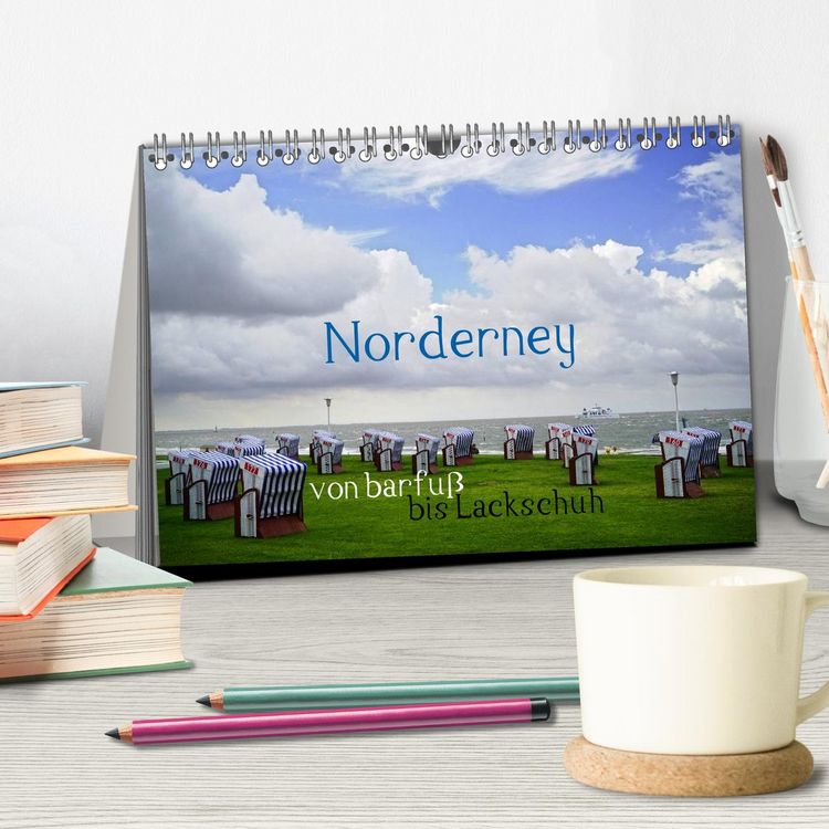 Produktbild: Norderney - von barfu&szlig; bis Lackschuh (Tischkalender 2026 DIN A5 quer), CALVENDO Monatskalender