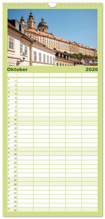 Produktbild: Familienplaner 2026 - Zauberhafte Wachau mit 5 Spalten (Wandkalender, 21 x 45 cm) CALVENDO