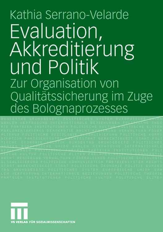 Produktbild: Evaluation, Akkreditierung und Politik