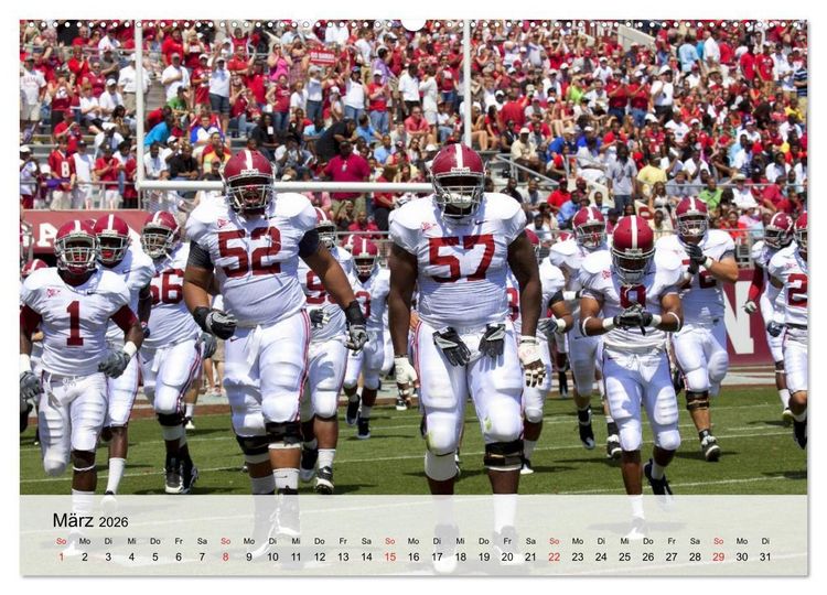 Produktbild: American Football. Nichts f&uuml;r Feiglinge! (hochwertiger Premium Wandkalender 2026 DIN A2 quer), Kunstdruck in Hochglanz