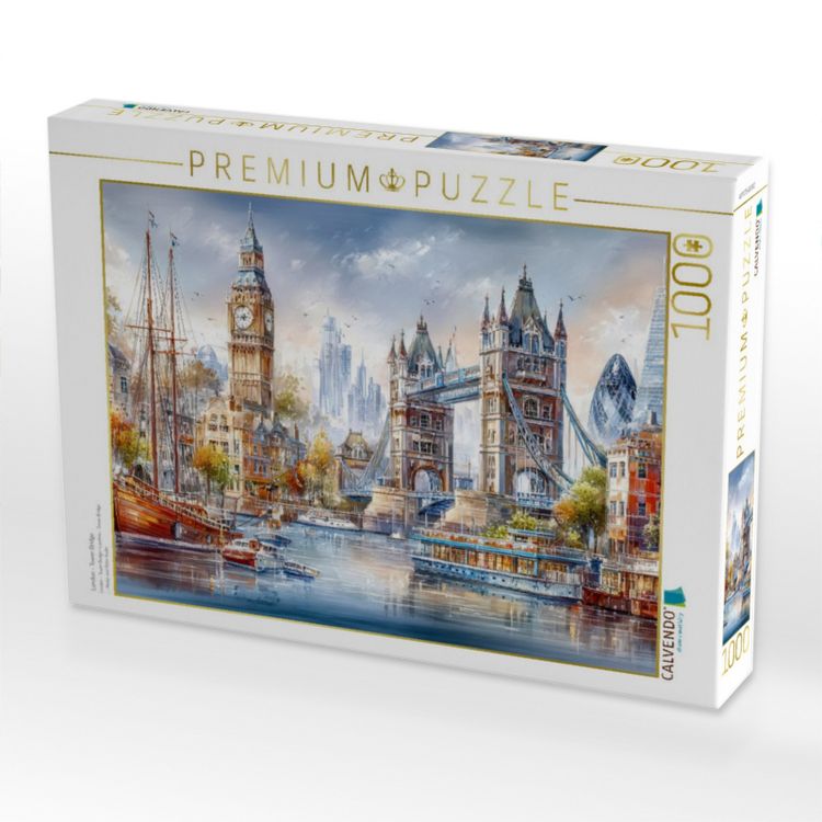 Produktbild: CALVENDO Puzzle London - Tower Bridge | 1000 Teile Lege-Gr&ouml;&szlig;e 64x48cm Foto-Puzzle f&uuml;r gl&uuml;ckliche Stunden