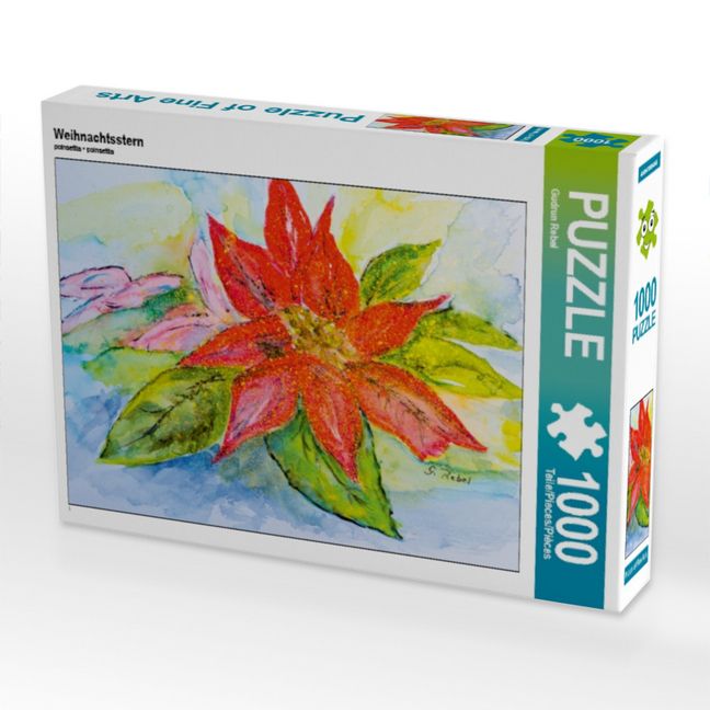 Produktbild: CALVENDO Puzzle Weihnachtsstern 1000 Teile Puzzle quer | 1000 Teile Lege-Gr&ouml;&szlig;e 64 &times; 48 cm Foto-Puzzle f&uuml;r gl&uuml;ckliche Stunden