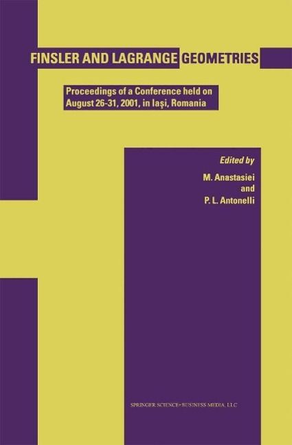 Produktbild: Finsler and Lagrange Geometries