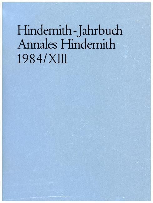 Produktbild: Hindemith-Jahrbuch