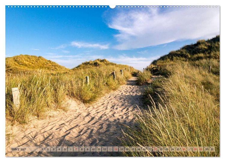 Produktbild: STRANDLUST Nordseeinsel Sylt (Wandkalender 2027 DIN A2 quer), CALVENDO Monatskalender