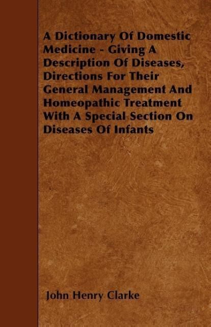 Produktbild: A Dictionary of Domestic Medicine - Givi