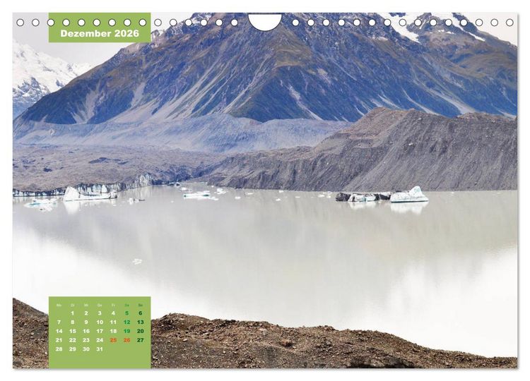 Produktbild: Erlebe mit mir das Naturwunder Neuseeland die S&uuml;dinsel (Wandkalender 2026 DIN A4 quer), CALVENDO Monatskalender
