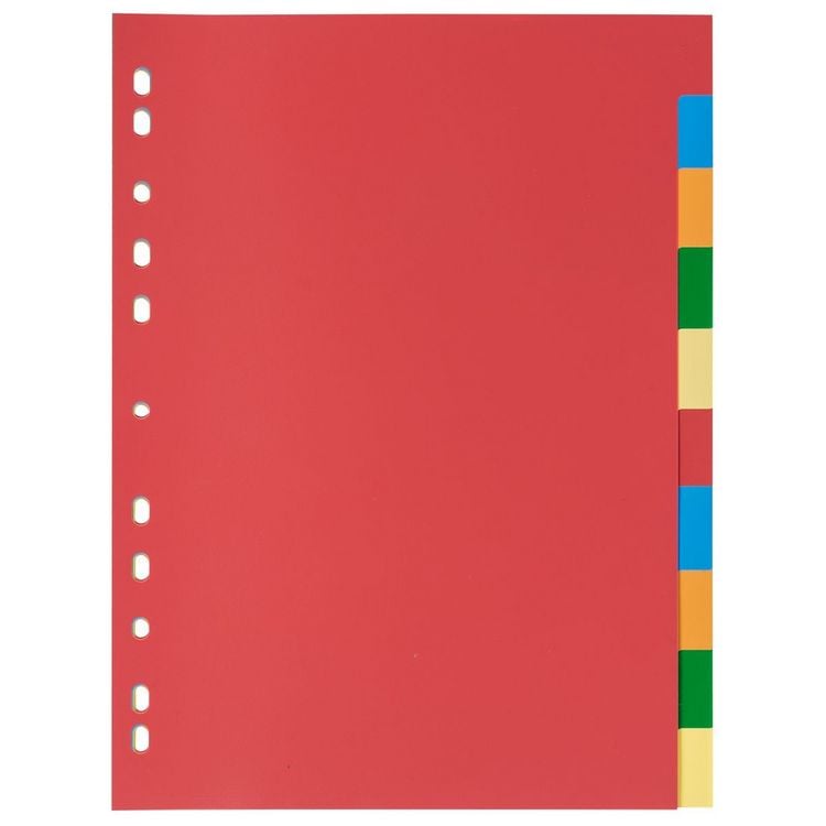 Produktbild: Idena Register aus Kunststoff 120&micro; 2x5 Farben DIN A4 10-teilig