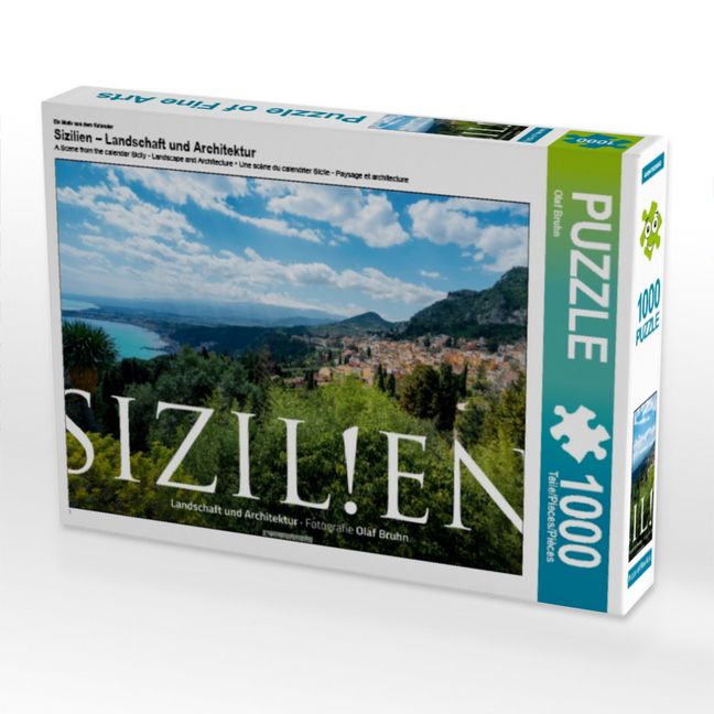 Produktbild: CALVENDO Puzzle Ein Motiv aus dem Kalender Sizilien - Landschaft und Architektur | 1000 Teile Lege-Gr&ouml;&szlig;e 64x48cm Foto-Puzzle f&uuml;r gl&uuml;ckliche Stunden