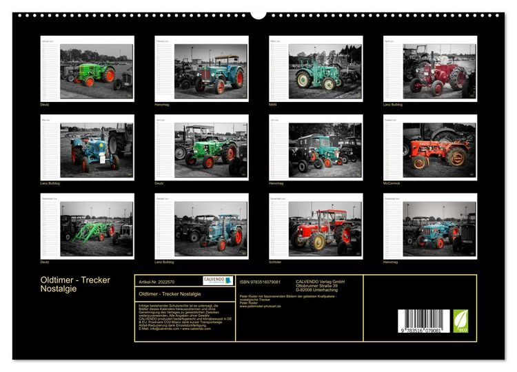 Produktbild: Oldtimer - Trecker Nostalgie (hochwertiger Premium Wandkalender 2026 DIN A2 quer), Kunstdruck in Hochglanz