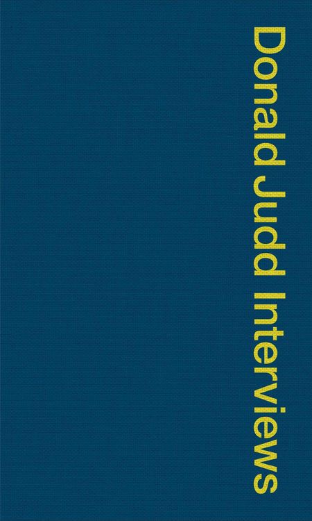 Produktbild: Donald Judd Interviews