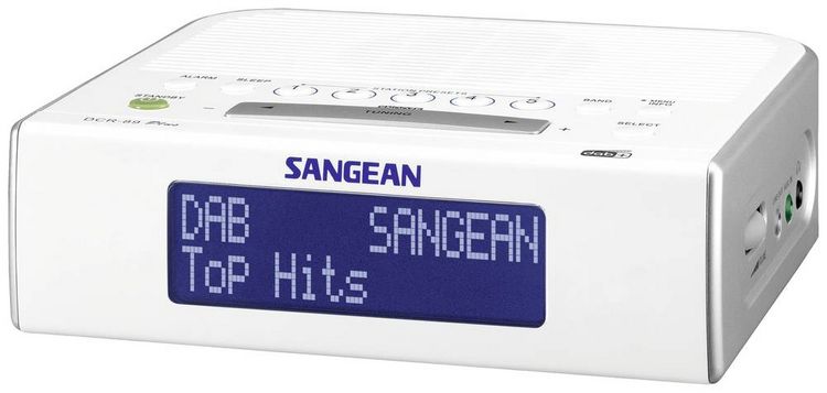 Produktbild: Sangean DCR-89+ Radiowecker DAB+, UKW AUX Wei&szlig;