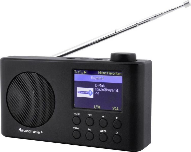 Produktbild: soundmaster IR6500SW Internet Tischradio Internet, DAB+, UKW Bluetooth&reg;, USB, WLAN, Internetradio wiederaufladbar Schwarz