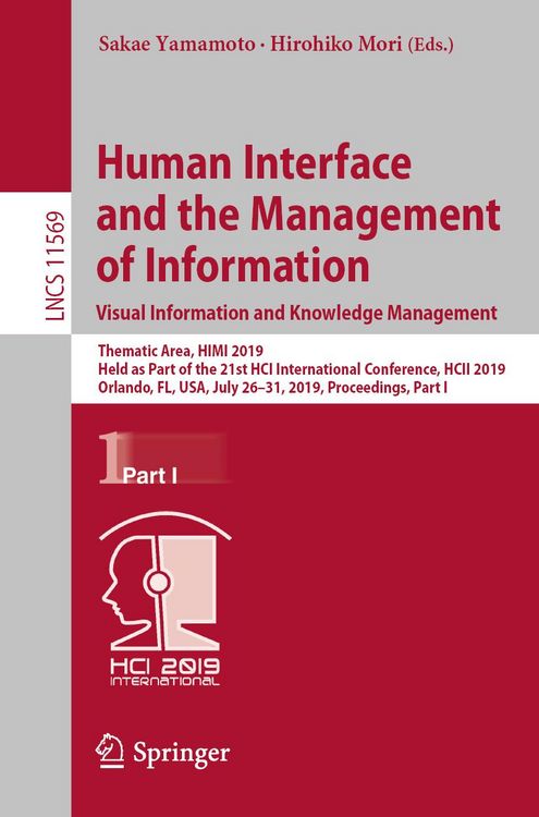 Produktbild: Human Interface and the Management of Information. Visual Information and Knowledge Management