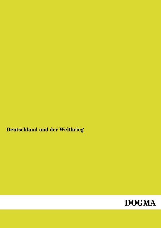 Produktbild: Deutschland und der Weltkrieg
