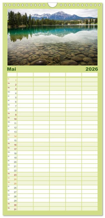 Produktbild: Familienplaner 2026 - Oh Canada... mit 5 Spalten (Wandkalender, 21 x 45 cm) CALVENDO