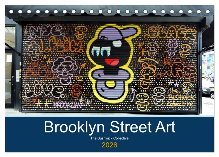 Produktbild: Brooklyn Street Art (Tischkalender 2026 DIN A5 quer), CALVENDO Monatskalender