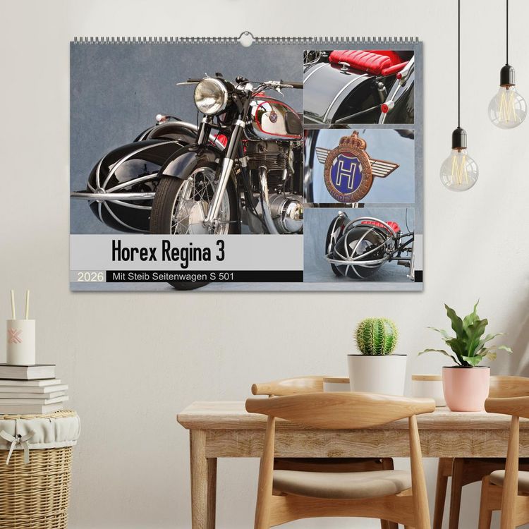 Produktbild: Horex Regina 3 mit Steib Seitenwagen S 501 (Wandkalender 2026 DIN A2 quer), CALVENDO Monatskalender