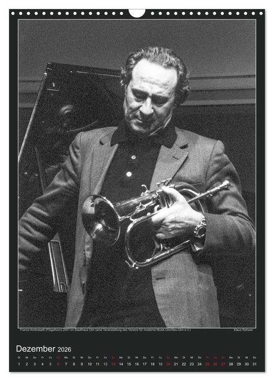 Produktbild: Jazz Moments (Wandkalender 2026 DIN A3 hoch), CALVENDO Monatskalender