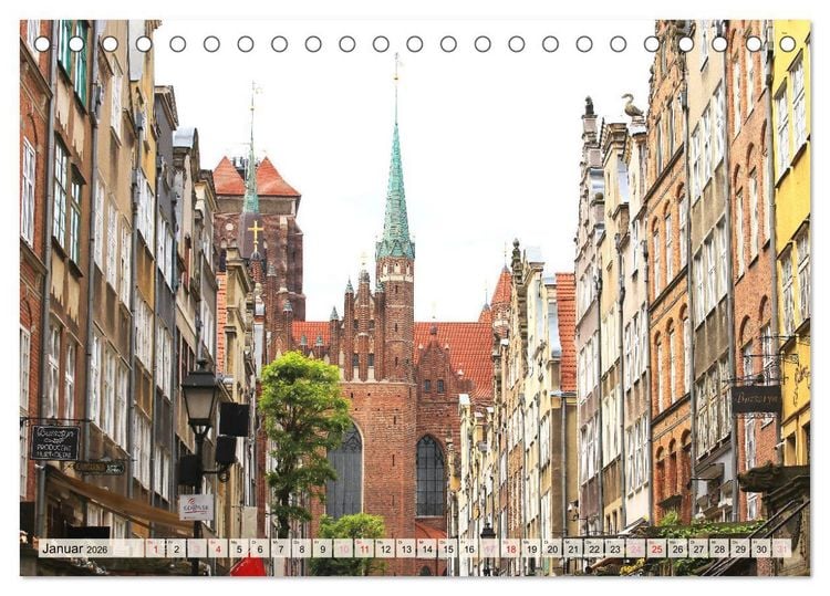 Produktbild: Danzig - Eine Perle Polens (Tischkalender 2026 DIN A5 quer), CALVENDO Monatskalender